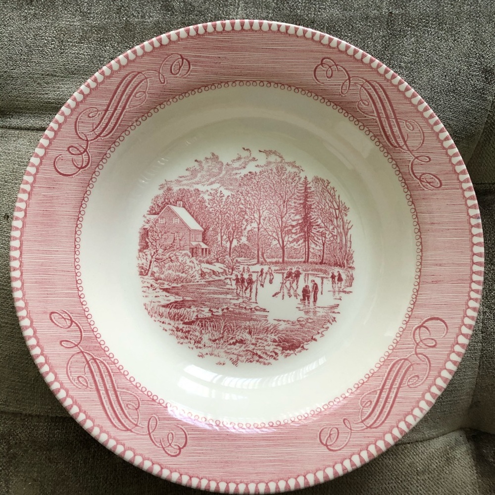 💥Currier & Ives Vintage Royal-IronStone Soup